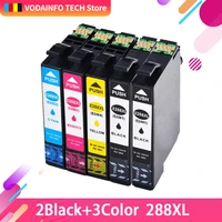 qsyrainbow compatible ink cartridge for epson 288 288xl 1 black 1 cyan 1 magenta 1 yellow 5 pack for xp 330 xp 434 printer