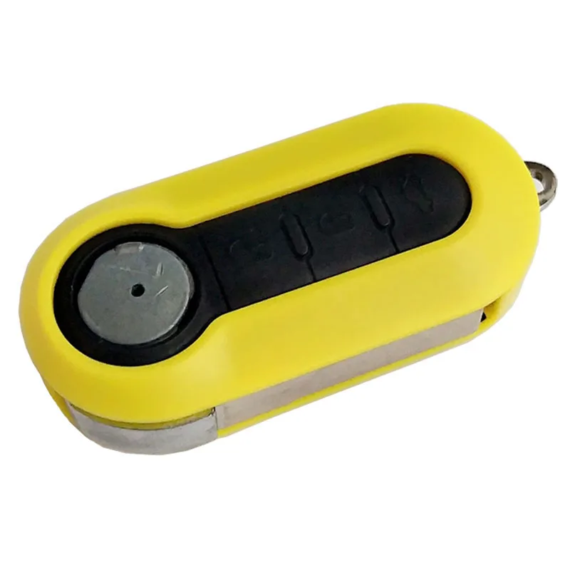PREISEI желтые пустые ключи для автомобиля Fiat 500 флип пульт|key for|key for carkey replacement |