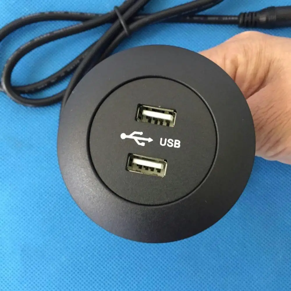 2019 круглая мини двойная USB зарядка розетка для мебели диван или край быстрое
