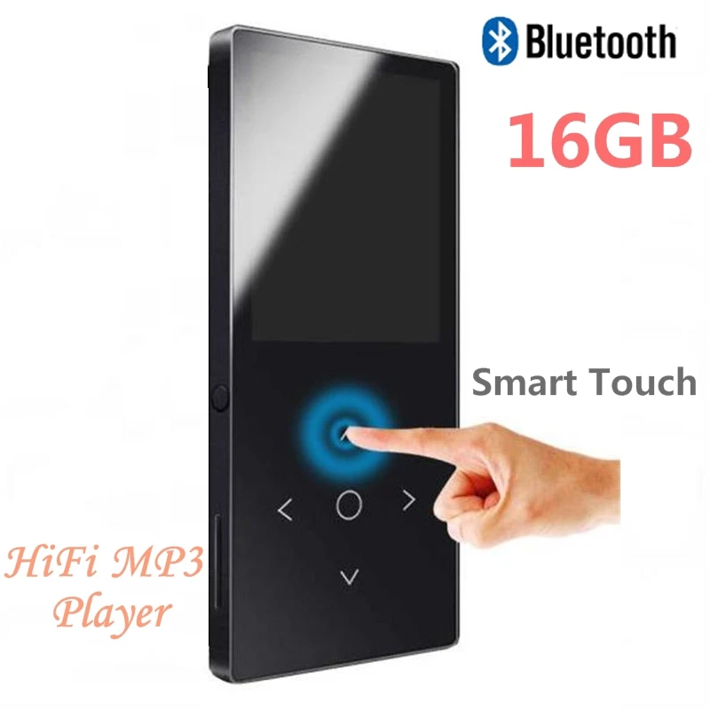 16 Гб сенсорная кнопка Bluetooth MP3 плеер ультра тонкий цветной экран hi fi звук Walkman