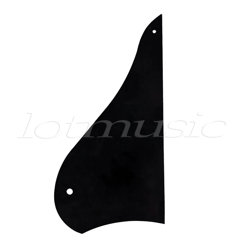 2 упаковки Mandolin Pickguard 3 слоя отверстия ABS поцарапанная пластина черная|Детали и
