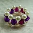 Синий с белым жемчуг бисером кольцо для салфеток держатель |holder coin|ring holder handring case |