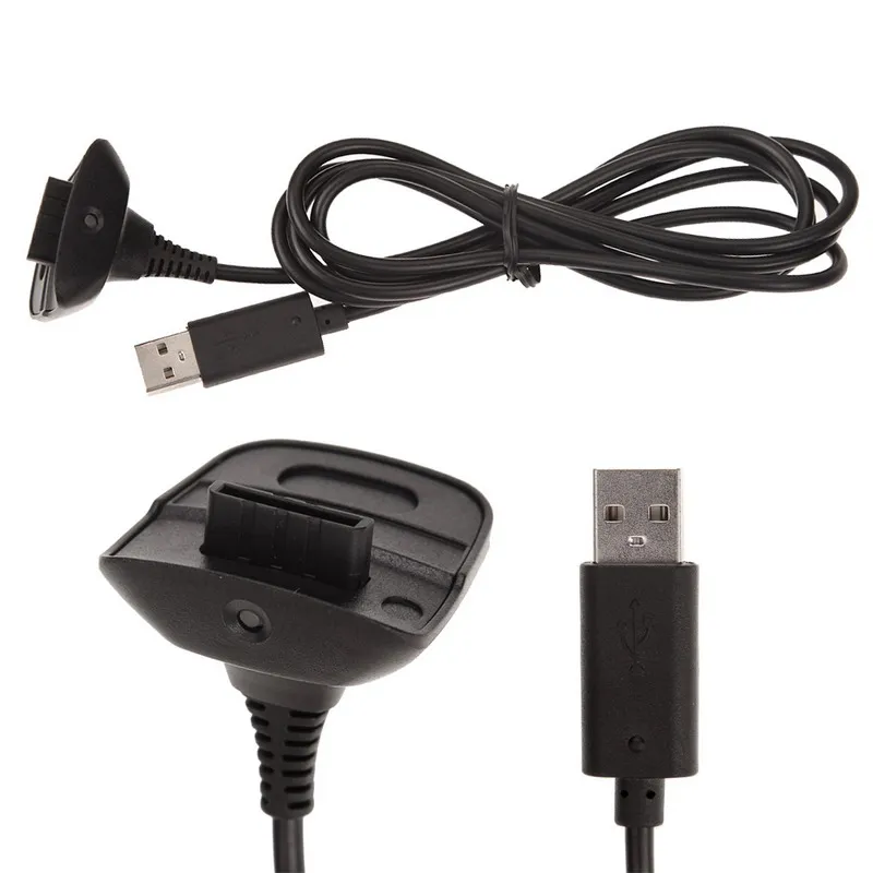 USB игровой кабель, контроллер, зарядный кабель, беспроводной контроллер, черный USB геймпад, джойстик, источник питания, зарядный кабель для Xbox 360
