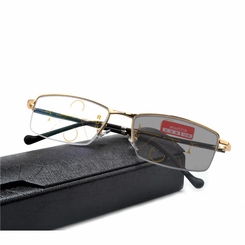 Высококачественные деловые мужские прогрессивные рандомные фотохромные очки от