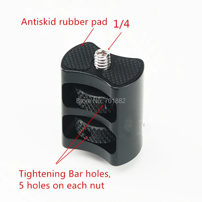 Быстроразъемное монтажное основание штекер 1/4 к гнезду или 1/4|mounting screws|tripod mount