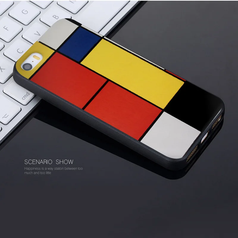 MaiYaCa для iphone 7 6 X Mondrian grid Art Design Coque Shell чехол телефона Apple iPhone 8 6S Plus XS XR SE 5C
