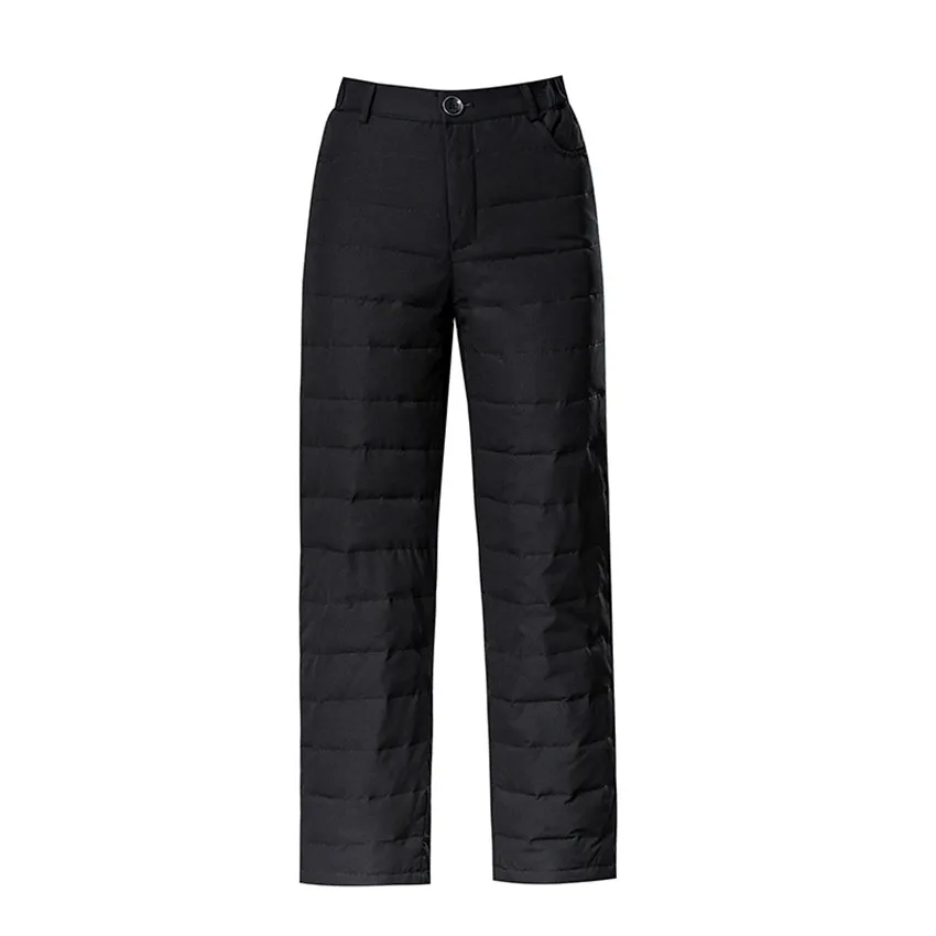 2019 Fashion Slim Winter Women High Waist Down Pants Big Size Lady Warm Thicked Ankle-Length Pant Female Trousers OutWear WZ656