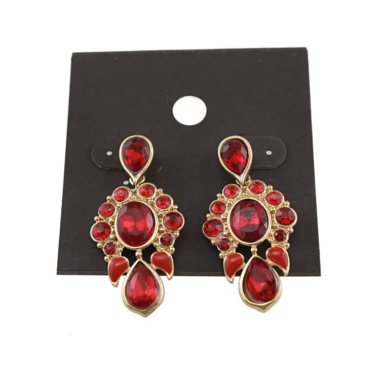 BIGBING Fashion jewelry fashion green clear red purple crystal stud earring wholesale free shipping R165 | Украшения и аксессуары