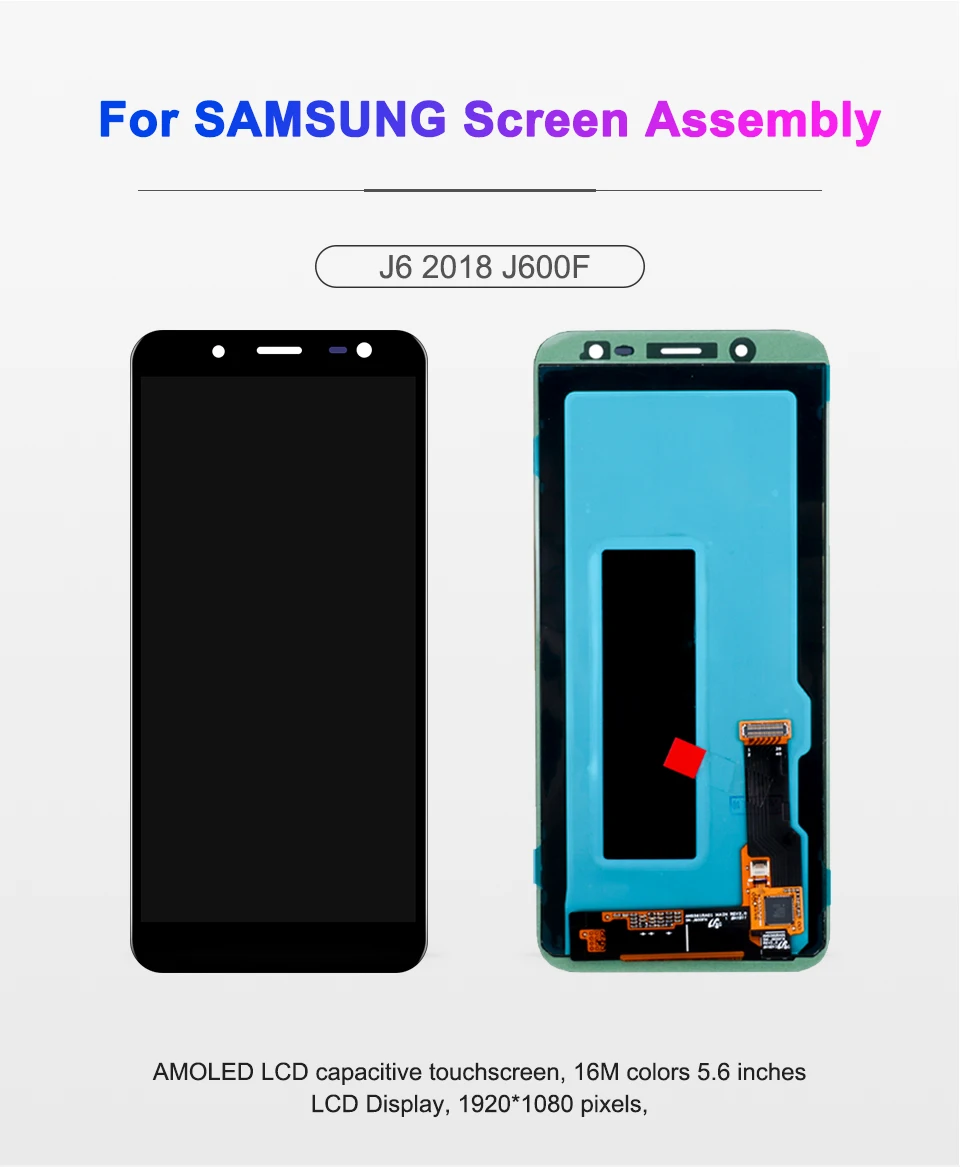 Тесты 5," Super AMOLED ЖК-дисплей для samsung Galaxy J6 J600F J600 Дисплей с Сенсорный экран в сборе Запчасти для авто