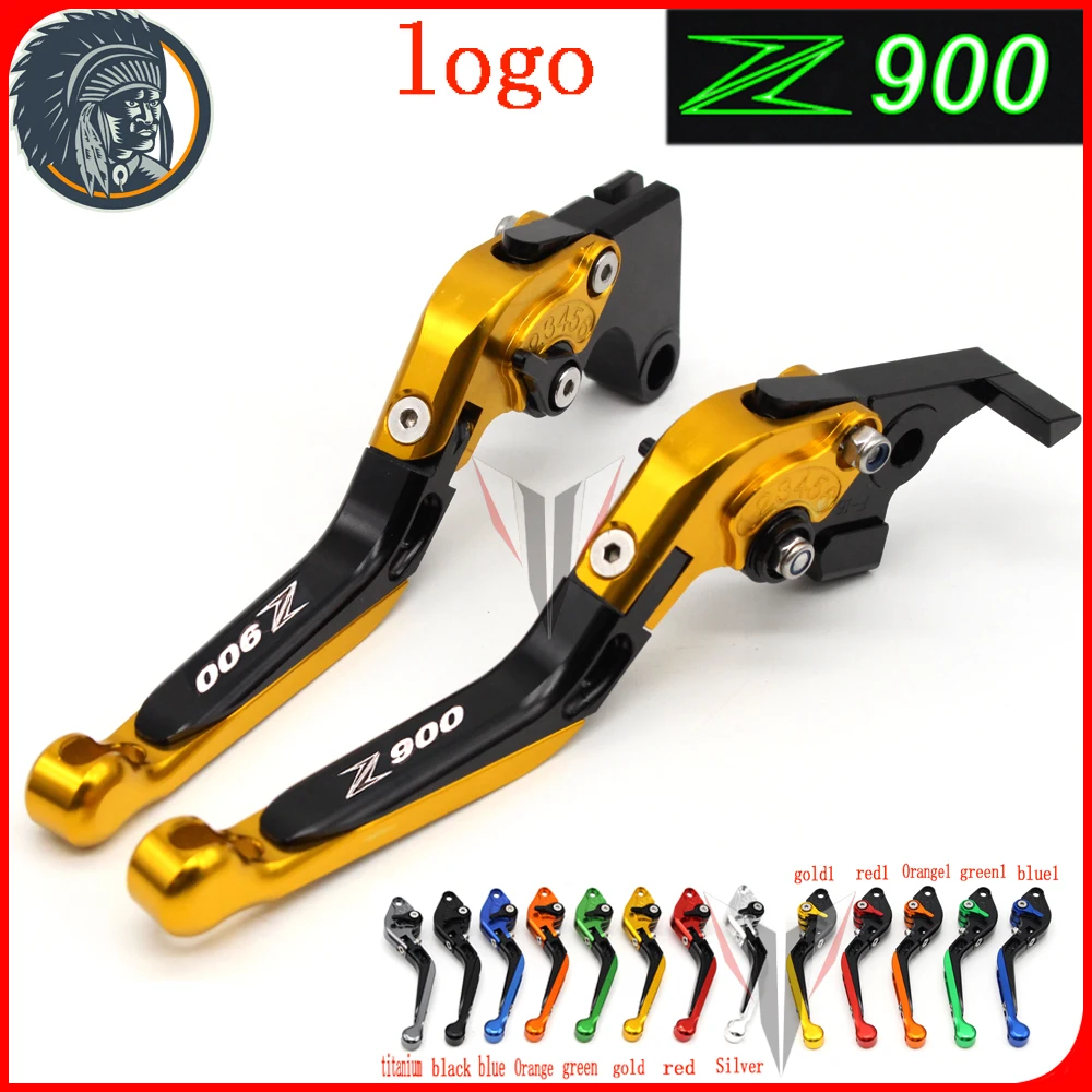 (Логотип: Z900) 8 цветов Золотой + черный CNC регулируемые складные выдвижные рычаги