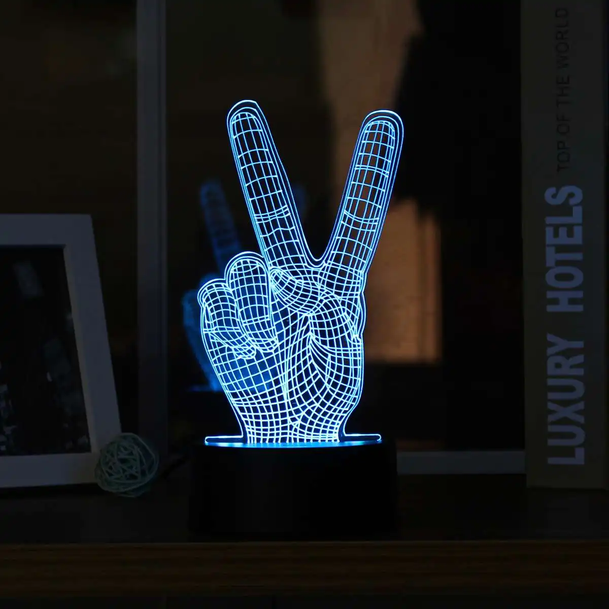 3D светодиодный светильник RGB, ночник, многоцветный, животное, автомобиль, акриловая панель, сенсорный переключатель, светильник ing для детей, дома, спальни