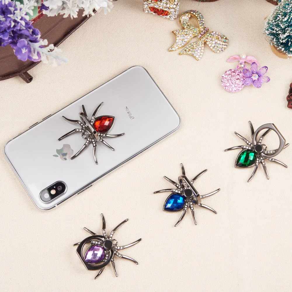 Роскошный металлический паук Bling Finger Универсальный 360 Поворот Телефон Стент