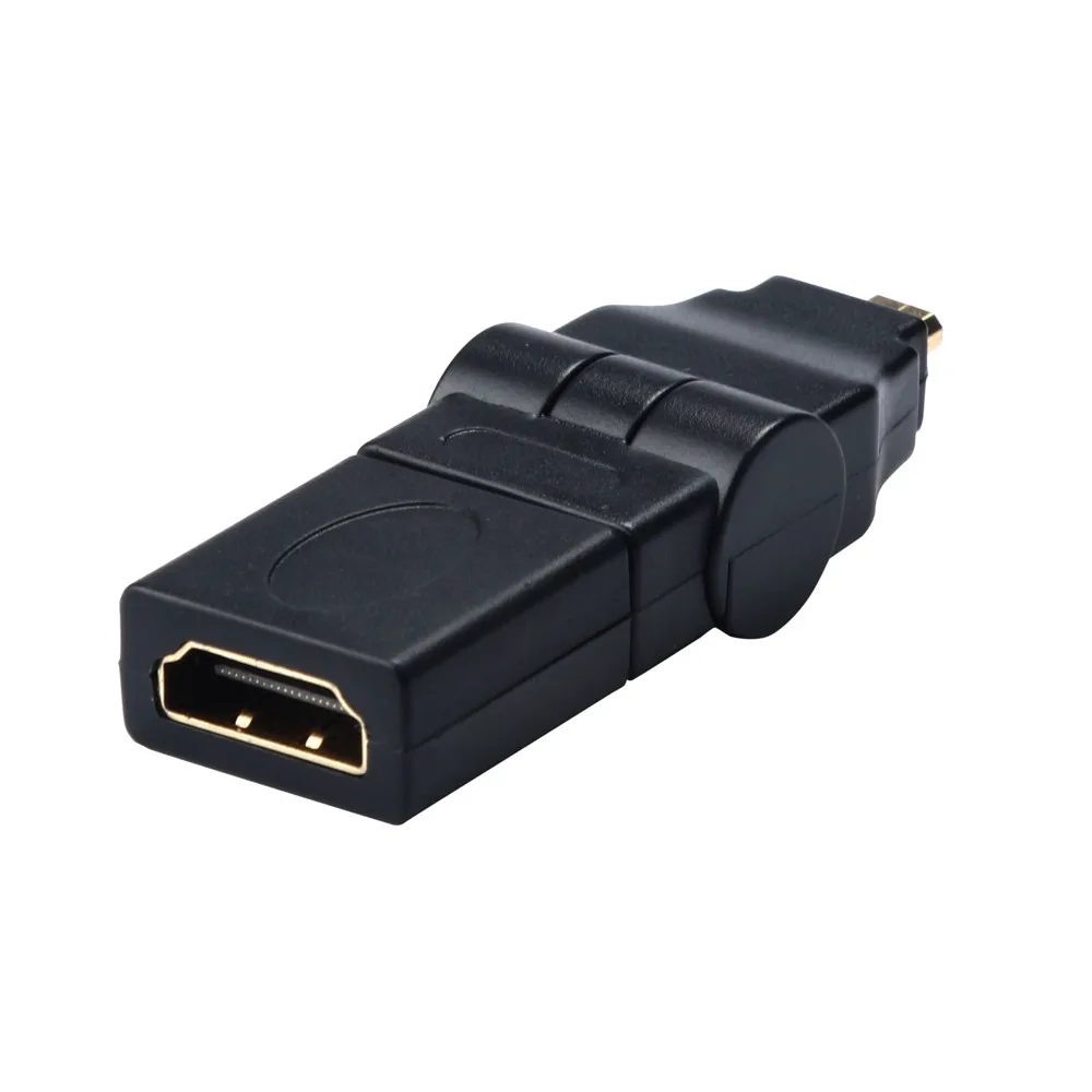 Позолоченный адаптер HDMI с поворотом на 360 градусов Micro (тип A) мама в D) папа для DV