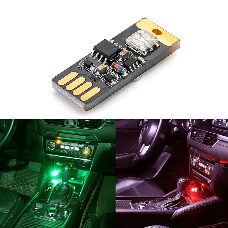 Автомобильный USB RGB интерьер атмосфера красочный контроль LED свет для vw polo golf 4 5 6 7