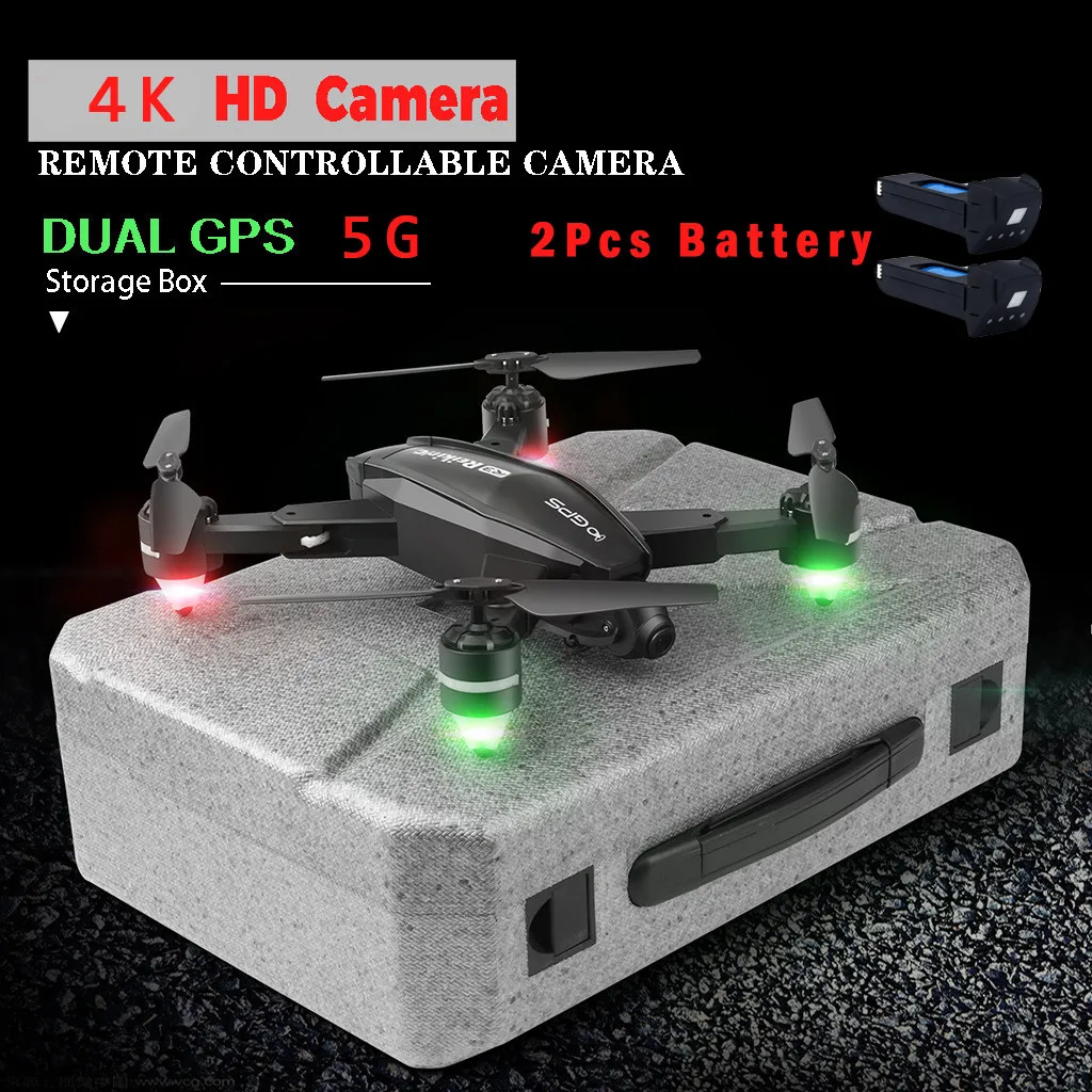 Дрон 5G WiFi GPS FPV 4K 12MP HD камера режим удержания высоты Квадрокоптер 2 шт. батарея с сумкой вертолет с ДУ Дроны с камерой HD