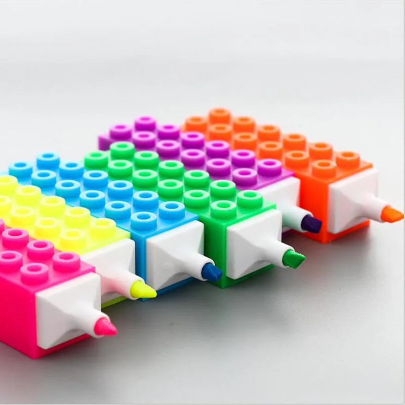 Креативные строительные блоки маркеры авторучка маркер высокой емкости