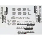Хромированная задняя багажная надпись значки эмблема Эмблемы для Mercedes Benz S63 S63s S65 S63L S65L V8 BITURBO 4matic AMG