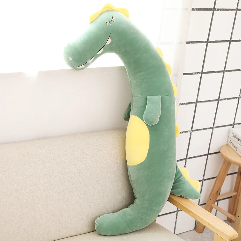 60-100cm Kawaii Cartoon Cute Unicorn Dinosur Coorodile Plush Toy Soft Long Pillow Sleeping Boyfriend Gift | Игрушки и хобби