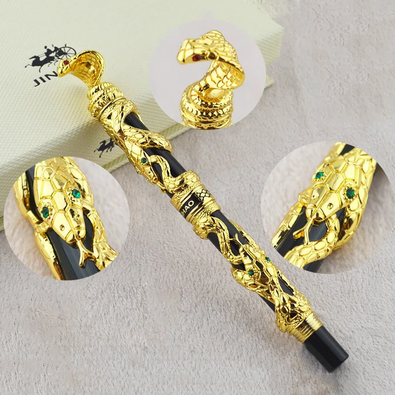 1 шт. Jinhao 3D перьевая ручка в виде змеи Роскошные Металлические перьевые ручки