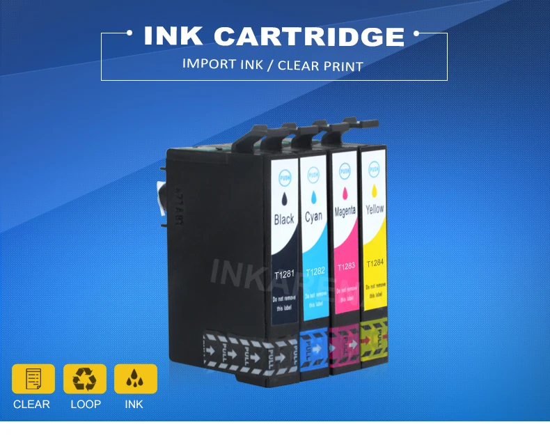 2 шт. в наборе, 1281 чернильный картридж для принтера EPSON Stylus S22 SX125 SX130 SX230 SX235W SX420W SX425W SX430W SX435W принтер с чернилами