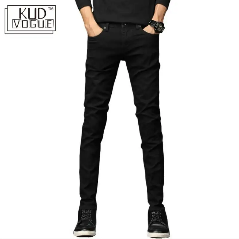 2019 Весенние Новые облегающие мужские джинсы черные классические модные