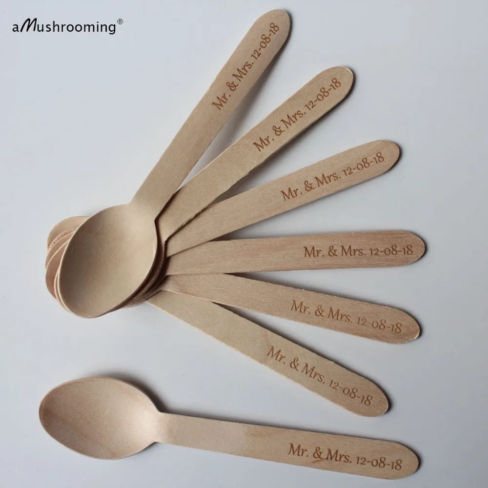 50 Wooden Spoons Engrave/Personalize/Customize-Wedding Bridal/Baby Shower Gifts/Favors Momentos Keepsakes Party | Дом и сад
