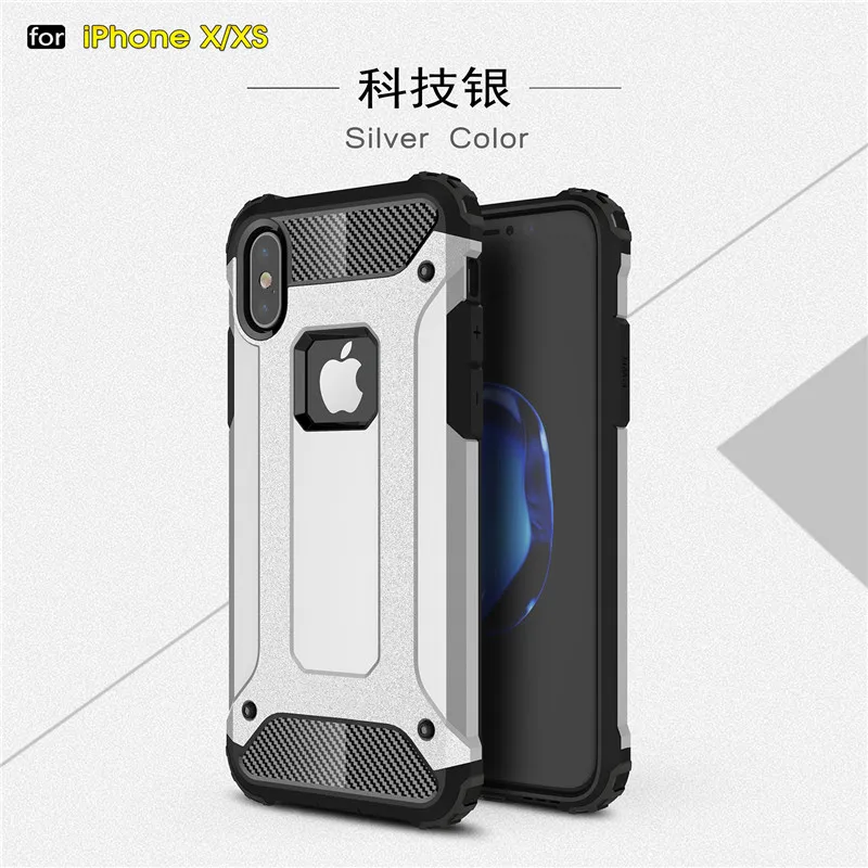 Прочный Гибридный жесткий противоударный чехол-накладка для телефона iPhone XS MAX XR Xs