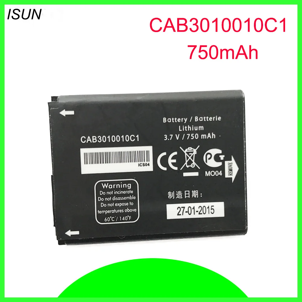 ISUNOO 10 шт./лот аккумулятор для ALCATEL OT 2012D Alcatel One Touch 103 103A 105 105A CAB3010010C1 CAB30M0000C1