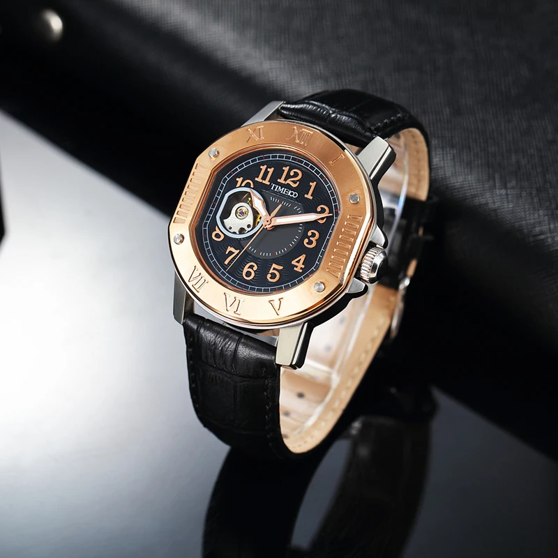 новый Time100 крутой Винтаж Мужские Часы Механические часы Автоматические с