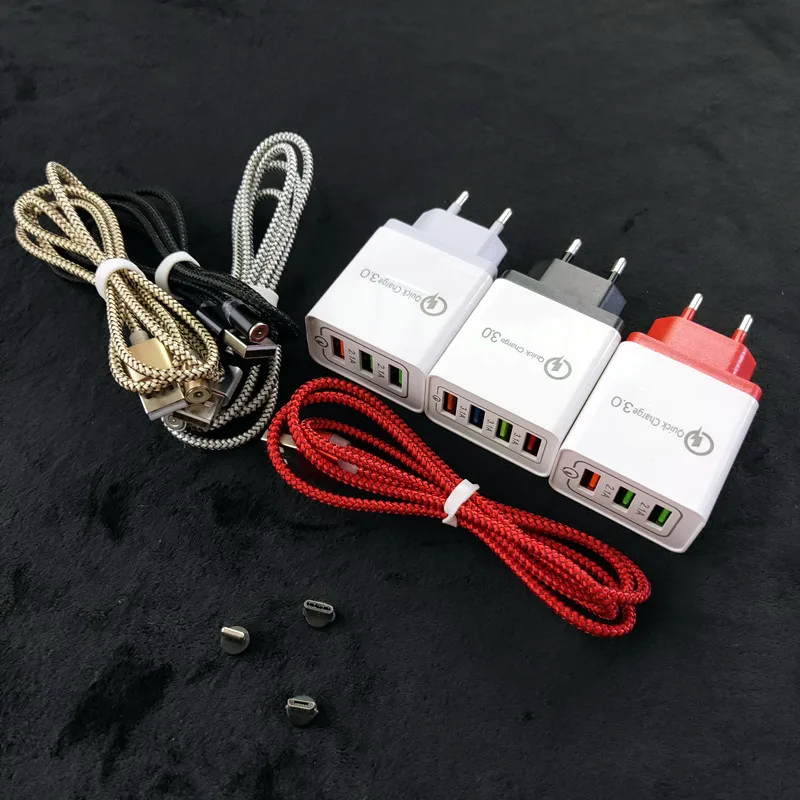 Быстрая зарядка 3 0 USB зарядное устройство магнитный кабель для iphone Xiaomi huawei P Smart 2019