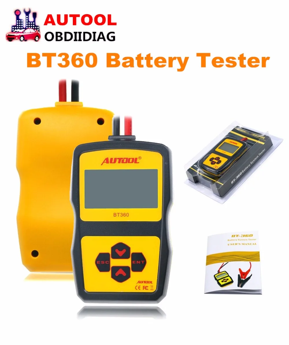 AUTOOL BT360 BT 360 12 в цифровой автомобильный тестер батареи для затопленных AGM гель