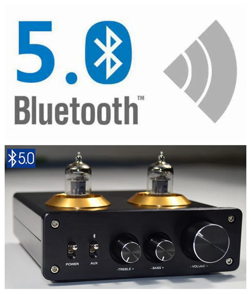 HiFi 6J1 ламповый усилитель предусилитель Bluetooth 5,0 предусилитель с регулировкой тонов низких частот домашний звуковой кинотеатр