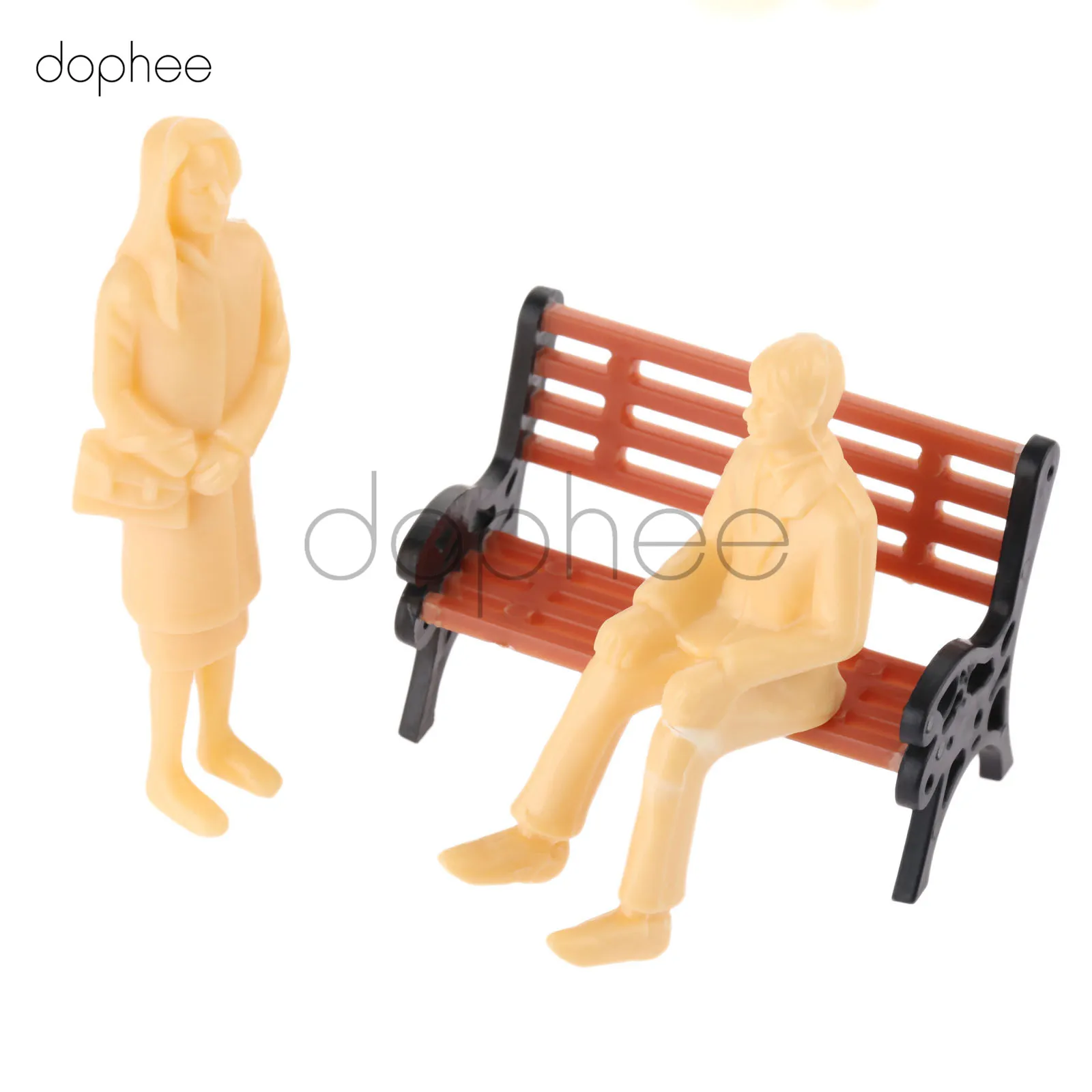 Dophee 20 шт миниатюрная цветная модель фигуры людей архитектурные весы HO 1:30 1:42 1:50 ABS пластик 65 мм 40 мм 36 мм