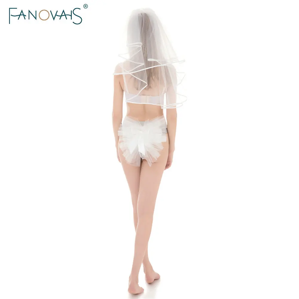 Реальные фотографии Девичник Вечеринка Booty Veil Group Бикини фаты Идеи для свадебной