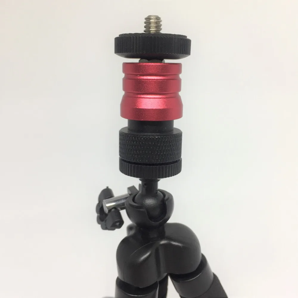 Kaliou Photo Studio Accessory Mini Ball Head for Camera Stand Tripod Ballhead with 1/4" Adapter Quick Release Plate Black Red |