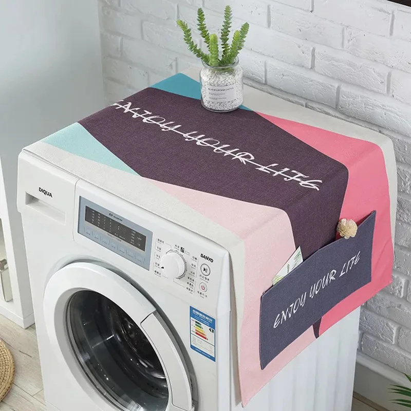 Пыленепроницаемый однодверный Eefrigerator водонепроницаемый чехол от пыли барабан чехол для стиральной машины ткань хлопок и лен Пылезащитная ткань Универсальный