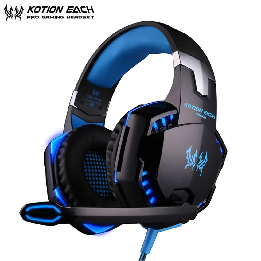 Игровые наушники KOTION G2000 шлем лучшие PC Gamer стерео гарнитура с микрофоном