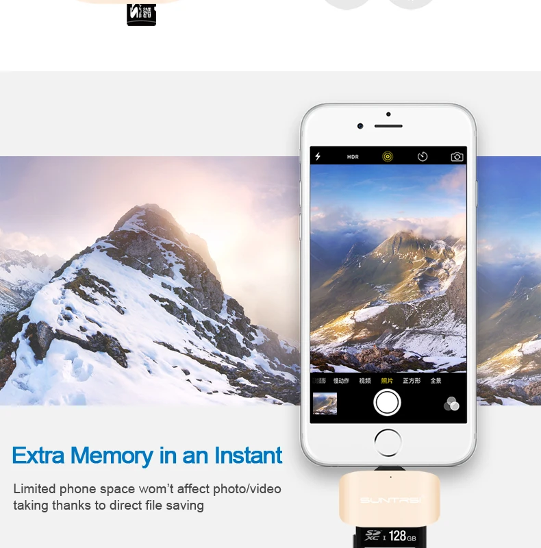 Suntrsi устройство для чтения карт памяти для iPhone 5 5S 6S 7 и 8 плюс Micro SD TF USB кардридер OTG мини кардридер