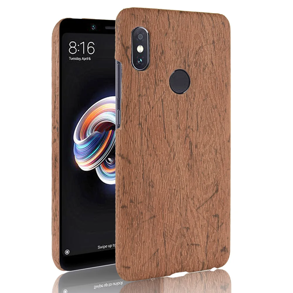 Кожаный чехол Woodern в ретро-стиле для Xiaomi Redmi Note 5 Pro Жесткий Чехол кожи на красном Mi