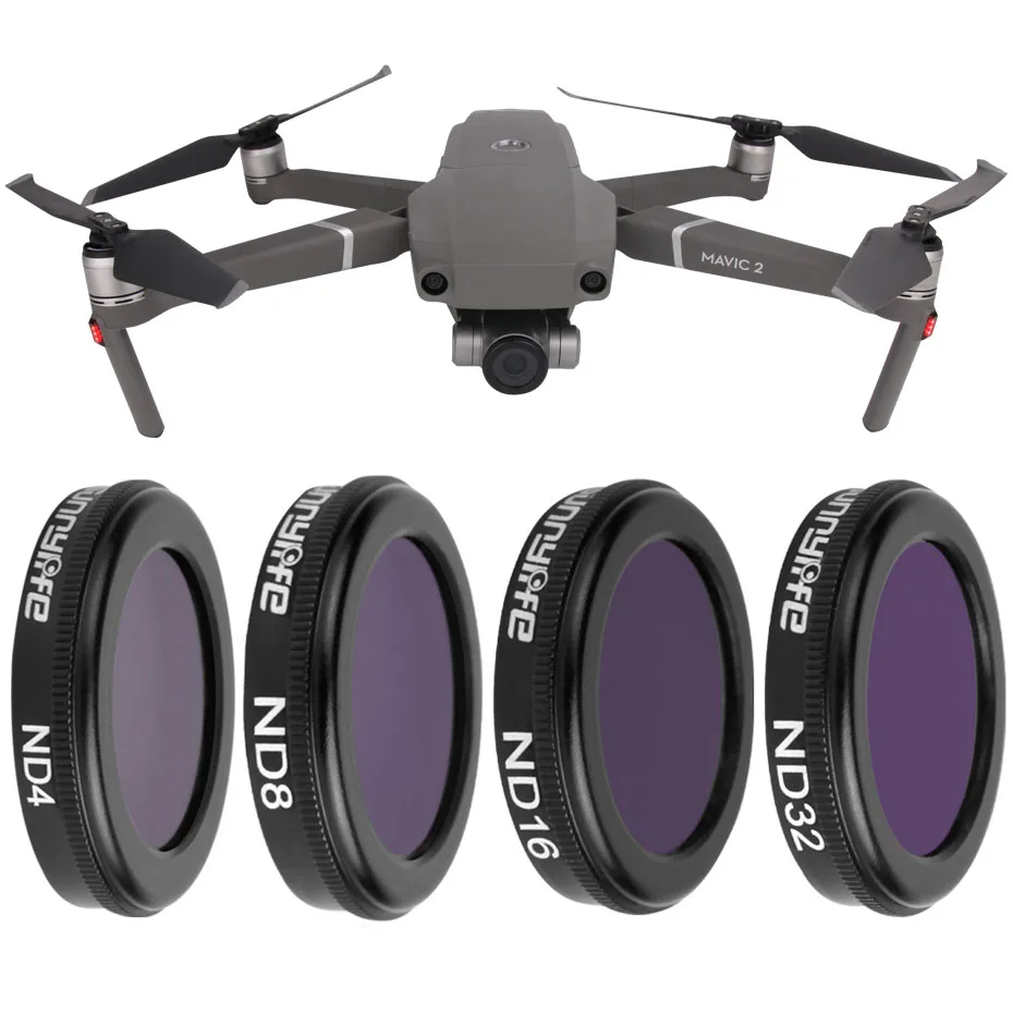 Для DJI Mavic 2 Zoom нейтральная плотность ND4 + ND8 ND16 ND32 фильтр для дрона Набор Mavic2
