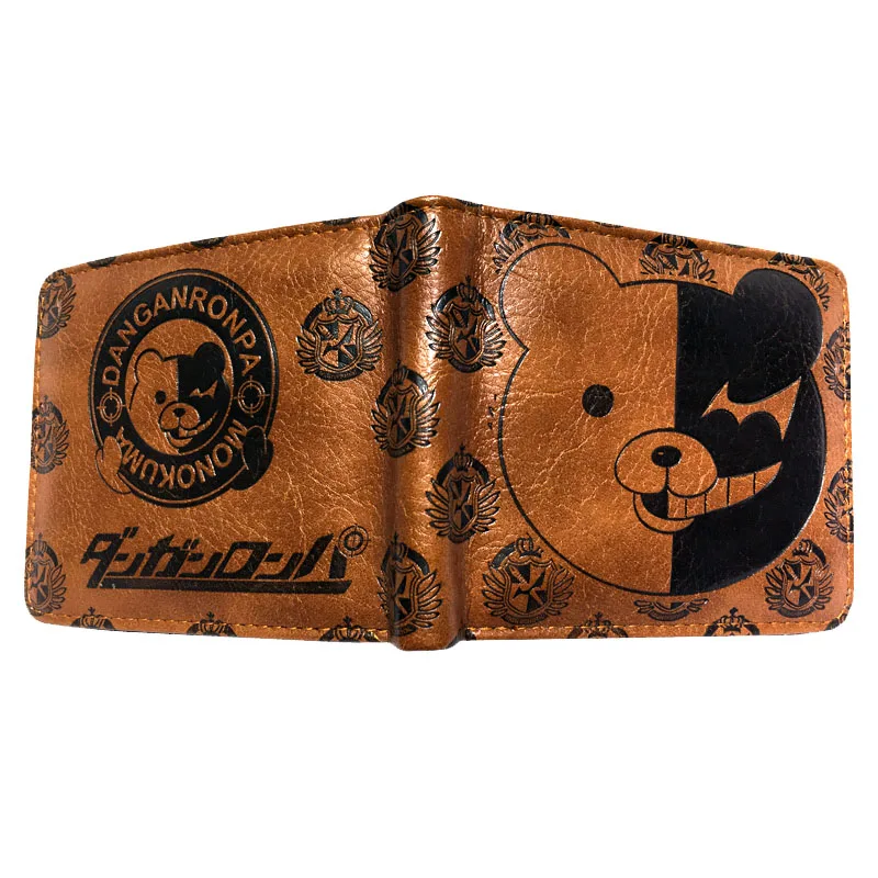Аниме Кошелек monokuma/Naruto/Dragonball z Логотип коричневый двойной бумажник мужской держатель для карт цельный кошелек новинка - Цвет: AW-15