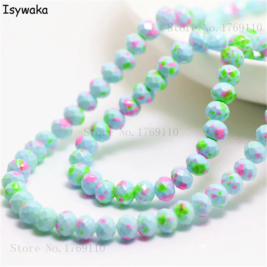 

Бусины Isywaka, хрустальные, граненые, 4x6 мм, 50 шт.