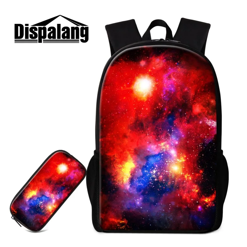 Dispalang Galaxy школьная сумка пенал 2 шт набор наплечный рюкзак цветной Mochilas крутой
