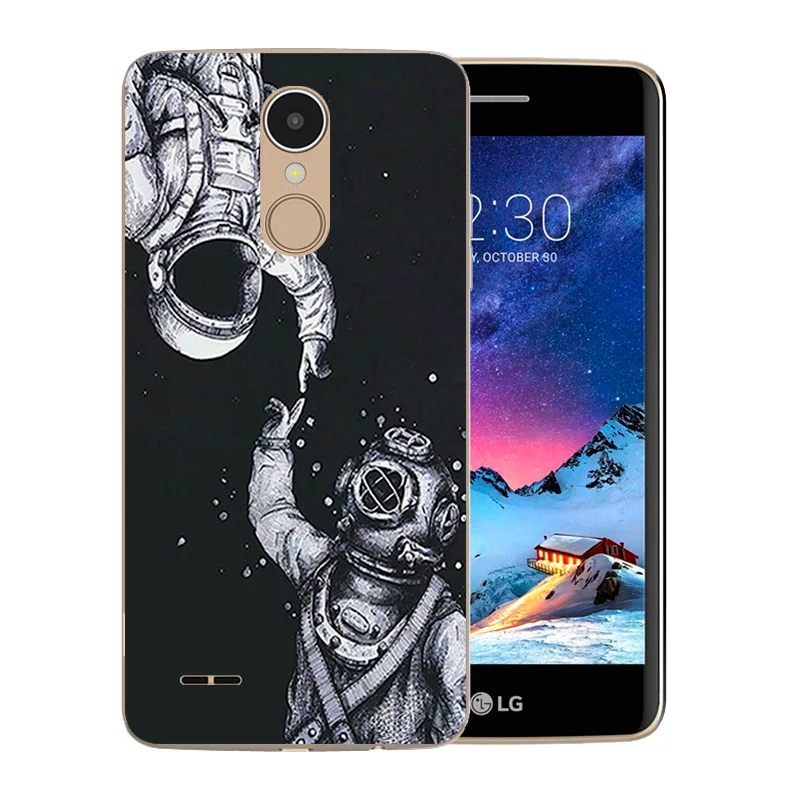 Роскошный гибкий чехол для телефона LG K8 2017 мягкая силиконовая резиновая задняя