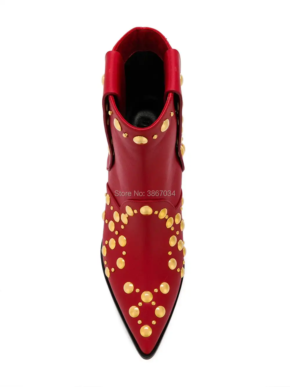 SHOOEGLE/Zapatos Mujer женские ботильоны с золотыми заклепками и обувь в стиле панк острым
