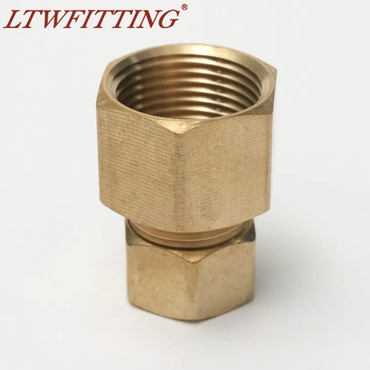 LTWFITTING латунь 5/8 &quotOD x 3/4&quot Женский NPT компрессионный соединитель фитинг |