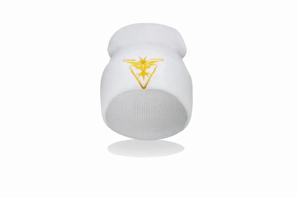 white gold Женские зимние унисекс с вышивкой Pokemon go, хип-хоп Регулируемые вязанные шапки-бобы, хип-хоп вязаная шапка Skullies Bonnets для женщин - Цвет: white gold