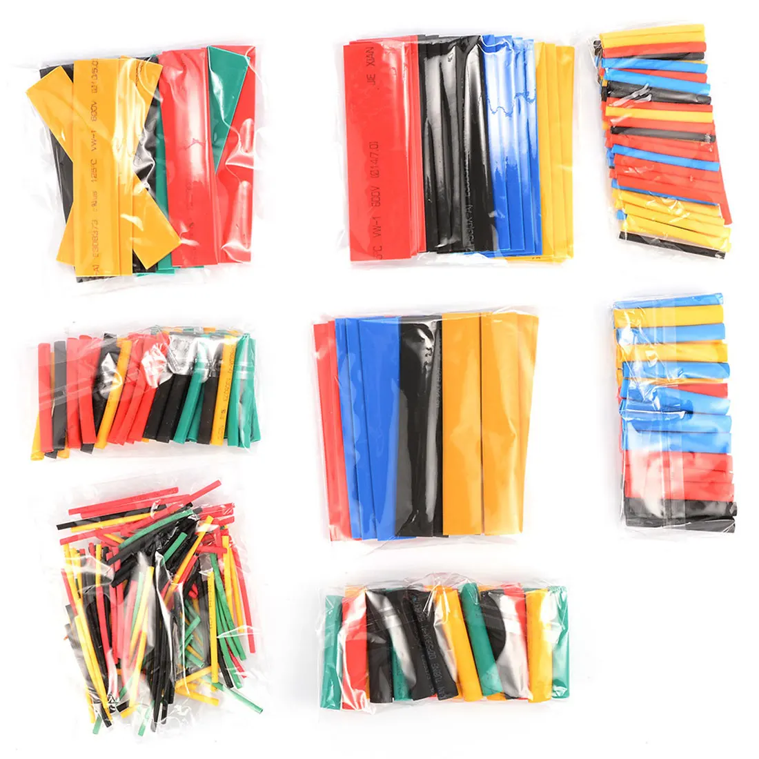 

2:1 Halogen-Free Heat Shrink Tubing Tube 328Pcs 8 Sizes Multi Color Polyolefin Assortment Sleeving Wrap Tubes