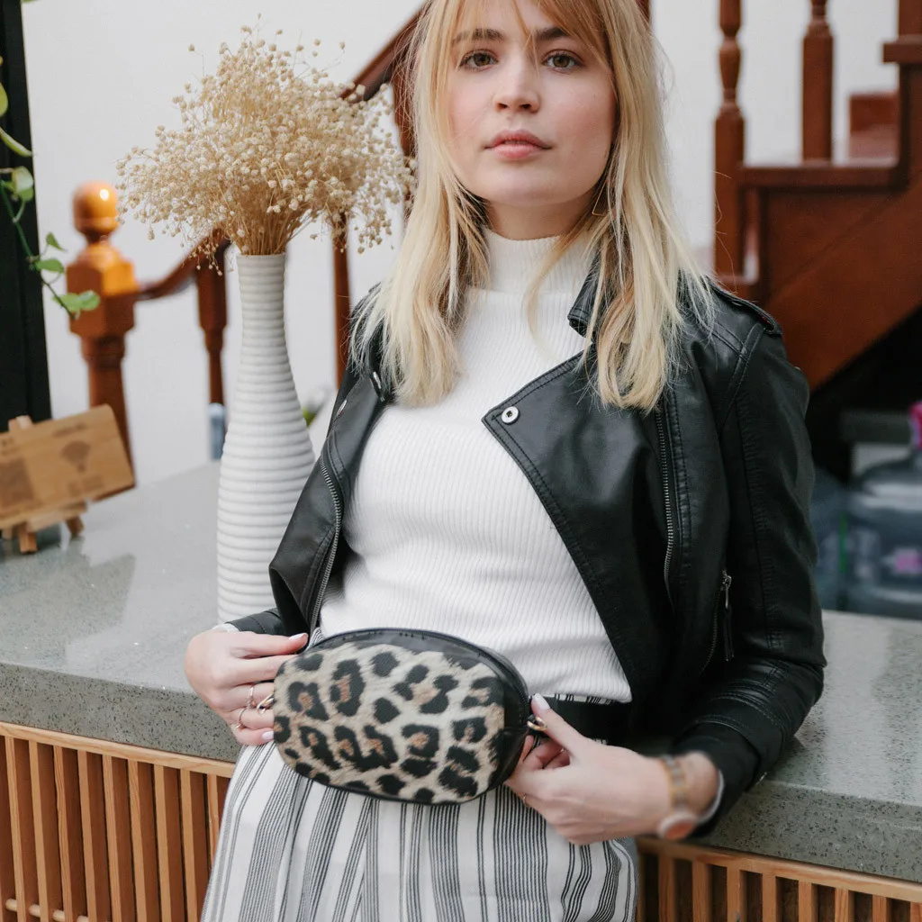 Women Outdoor Leopard Zipper Messenger Bag Sports Chest Bag Waist Bag bolsa feminina Lady luxury handbags women bags designer
