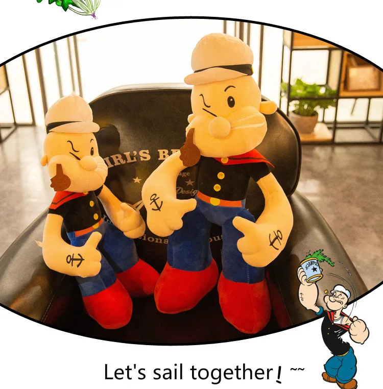 Креативный стиль куклы Popeye Мягкие плюшевые куклы хлопок ТВ и персонаж фильма аниме, плюшевая Popeye детские игрушки для детей подарок